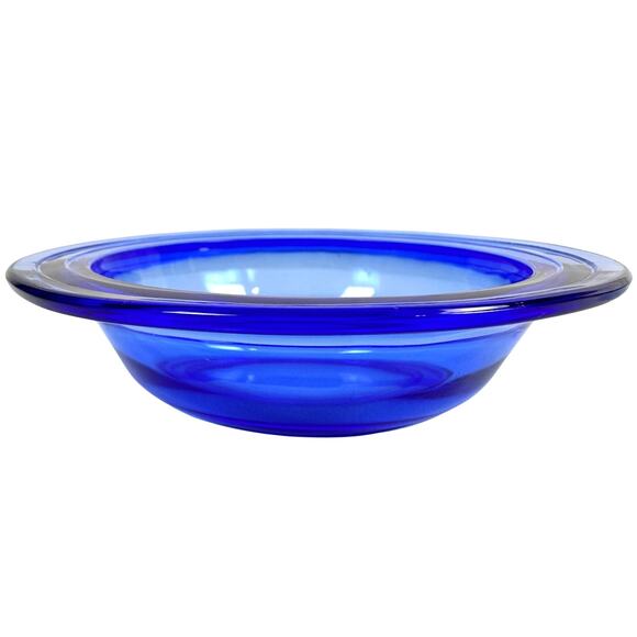 Hazel Atlas Moderntone Cobalt Blue 5" Berry Bowl-Set of 4-Very Rare-Excellent! - Picture 2 of 5